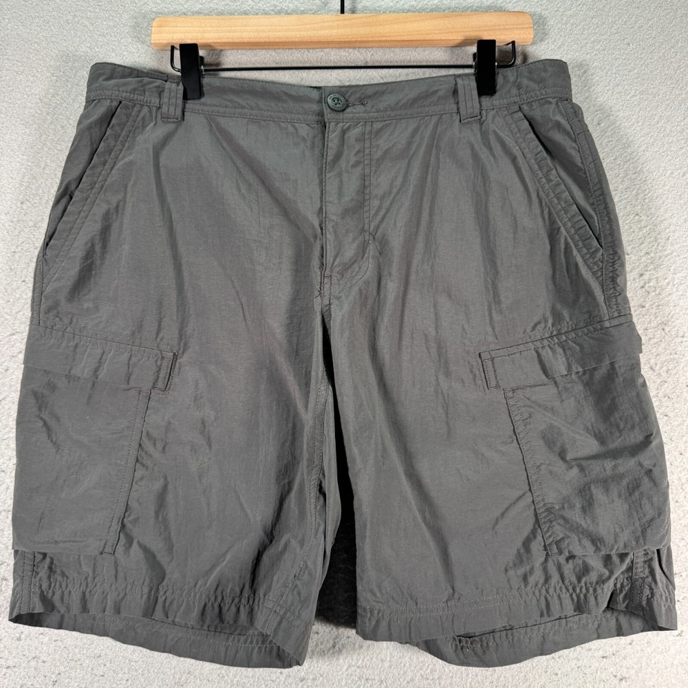 REI Co-op Cargo Shorts Mens 36 Relaxed Gray Utility Comfort Hiking Nylon Outdoor